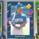 SAMMY SOSA  (3) RC's 1990 Topps, Score + Classic.  CHI / TEX.