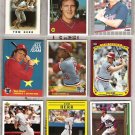 TOM HERR (8) Card Lot - 1984 - 1991 w/ Kent Hrbek 1992