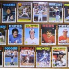 1986 Topps MLB (17) Card Lot w/ Stars / HOF - Sharp