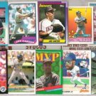 (10) JOE CARTER MLB Card Lot w/ 1987 Fleer, 89 Topps+++