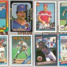 (8) WALLY BACKMAN MLB Card Lot w/ 80's + 90's w/ Traded