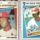 LOU BROCK (2) Topps Lot #1987 KMart + 1989 TBTC