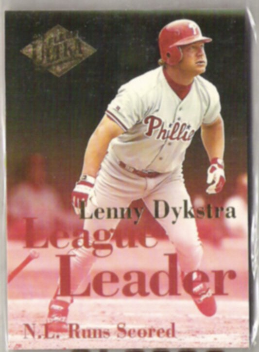 LEN DYKSTRA 1994 Ultra League Leader Insert #7 of 10. PHILLIES