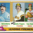 ROLLIE FINGERS 1981 Topps Leaders #8.  PADRES