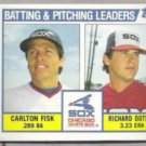 CARLTON FISK 1984 Topps Leaders #216.