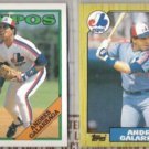 ANDRES GALARRAGA 1987 + 1988 Topps.  EXPOS
