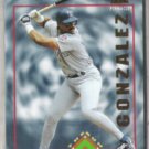 JUAN GONZALEZ 1993 Pinnacle Run Creators Insert #RC7.  RANGERS