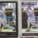JUAN GONZALEZ 1992 Leaf Black GOLD Insert w/ sister