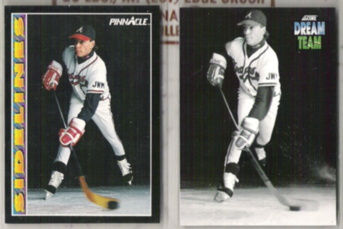 TOM GLAVINE 1992 Pinnacle Sidelines + 1991 Score DT. BRAVES