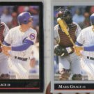 MARK GRACE 1992 Leaf Black GOLD Insert w/ sister.  CUBS
