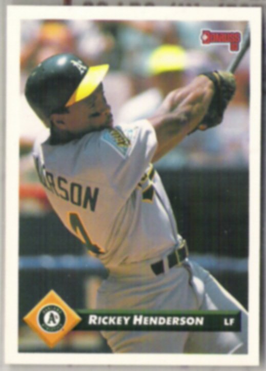 RICKEY HENDERSON 1993 Donruss #315. A's