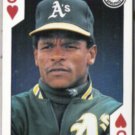 RICKEY HENDERSON 1991 US Playing Card Co. J-Hearts.  A's