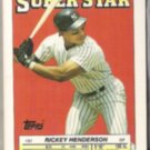 RICKEY HENDERSON 1988 Topps Superstar mini Stickers #51.  NYY