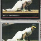 RICKEY HENDERSON 1992 Leaf Black GOLD Insert w/ sister. A's