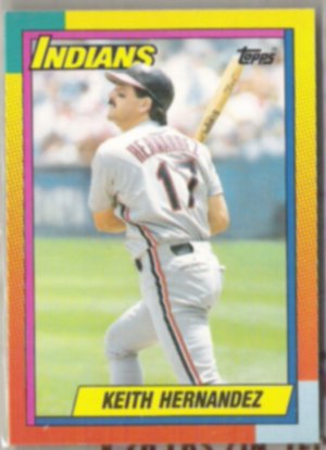 KEITH HERNANDEZ 1990 Topps Traded #39T.  INDIANS