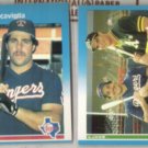 PETE INCAVIGLIA 1987 Fleer #128 + w/ Canseco #625.  RANGERS