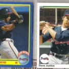 DAVE JUSTICE 1990 Score + UD Rookies.  BRAVES