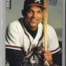 DAVE JUSTICE 1995 UD CC Silver Sig. Insert #67.  BRAVES
