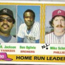 REGGIE JACKSON 1980 Topps #2 w/ M. Schmidt.  YANKEES