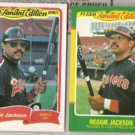 REGGIE JACKSON 1985 + 1986 Fleer LE Odds.  ANGELS