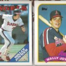WALLY JOYNER 1988 Topps + 1989 Topps.   ANGELS