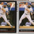 HOWARD JOHNSON 1992 Leaf Black GOLD Insert w/ sister.