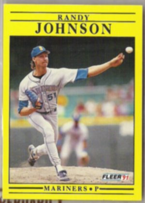 RANDY JOHNSON 1991 Fleer #455.  MARINERS