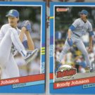 RANDY JOHNSON 1991 Donruss #134 + Highlight #BC-2.  MARINERS