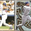 ERIC KARROS 1997 Pacific + 1998 Pacific Revolution.  DODGERS