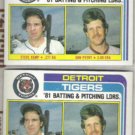 STEVE KEMP (2) 1982 Topps Leaders #666 w/ D. Petry.  TIGERS