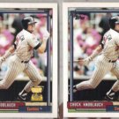 CHUCK KNOBLAUCH (2) 1992 Topps #23.  TWINS