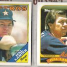 HAL LANIER 1988 + 1989 Topps.  ASTROS