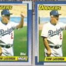 TOM LaSORDA (2) 1990 Topps.  DODGERS