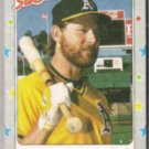 CARNEY LANSFORD 1988 Fleer Star Stickers #55.  A's