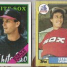 STEVE LYONS 1987 + 1988 Topps.  WHITE SOX