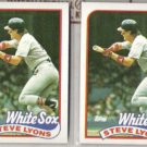 STEVE LYONS (2) 1989 Topps #334.  WHITE SOX
