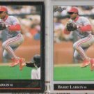 BARRY LARKIN 1992 Leaf Black GOLD Insert w/ sister.  REDS