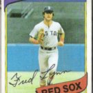 FRED LYNN 1980 Topps #110.  RED SOX
