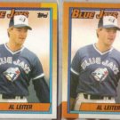 AL LEITER (2) 1990 Topps #138.  BLUE JAYS