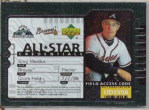 GREG MADDUX 1998 UD All Star Insert #AS22.  BRAVES