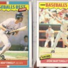 DON MATTINGLY 1987 + 1988 Fleer Best.  YANKEES