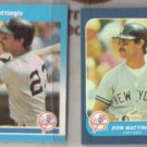 DON MATTINGLY 1986 + 1987 Fleer minis.  YANKEES