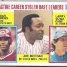 JOE MORGAN 1984 Topps SB Leaders #705 w/ Bowa. PHILLIES