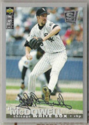 JACK McDOWELL 1995 UD CC Silver Sig. Insert.  WHITE SOX
