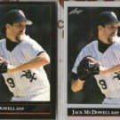 JACK McDOWELL 1992 Leaf Black GOLD Insert w/ sister.  WHITE SOX