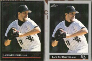 JACK McDOWELL 1992 Leaf Black GOLD Insert w/ sister.  WHITE SOX