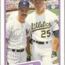 MARK McGWIRE 1990 Fleer #638 w/ Mattingly.  A's