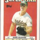 MARK McGWIRE 1988 Topps Star mini Sticker #36.  A's