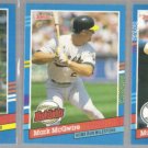 MARK McGWIRE (3) 1991 Donruss #56, BC9 + 105.  A's