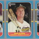 MARK McGWIRE (3) 1987 Donruss #27, 54 + 46.  A's